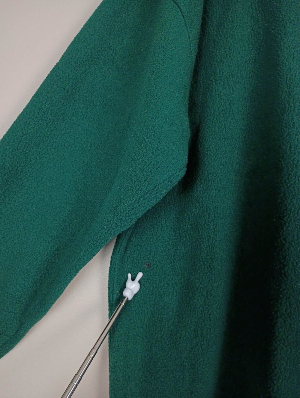 Vintage 90s Nike Quarter-Zip Fleece Pullover Jacket - Forest Green XL - Picture 7 of 12